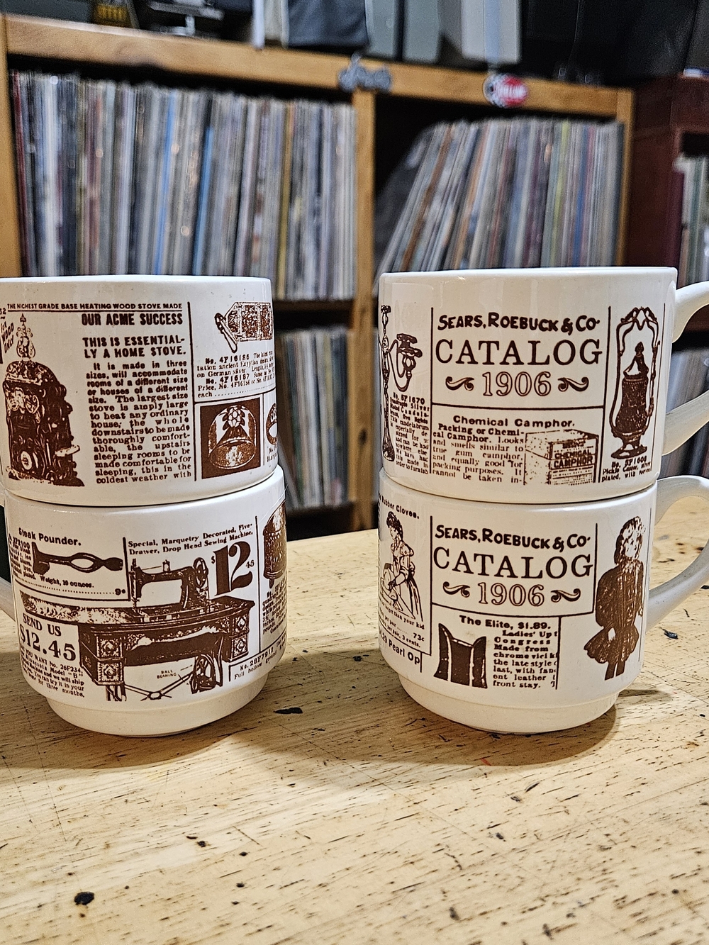 Vintage 1970s Sears, Roebuck & Co. Ceramic Coffee Mugs